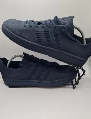 Adidas Campus 80s Trainers Mens Size Uk 9 Navy Blue Wings And Horns Leather VGC • £49.95