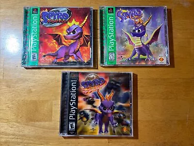 Spyro The Dragon Trilogy Lot - Sony Playstation 1 - Complete In Box • $10