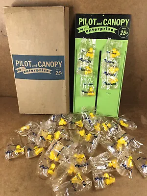 Vintage Store Display Pilot And Canopy By Enterprise. Toy Plane RC Plane. 32 Pc. • $67.99