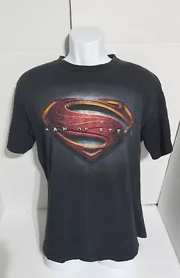 Superman Man Of Steel Shirt Men’s L 2013 Movie Promo DC Comics Henry Cavill • $18