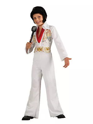 Rubies Elvis Deluxe Child Boys Dress Up Halloween Party Costume Jumpsuit Size M • $46.80