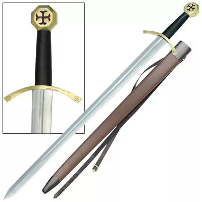 Order Of The Temple Medieval Knights Templar Crusader Renaissance Sword • $89.99