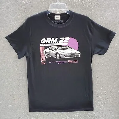 Grim Days Men T-Shirt Medium Black Logo Graphic Grm 22 Sport Race Car Adult Tee • $17.88