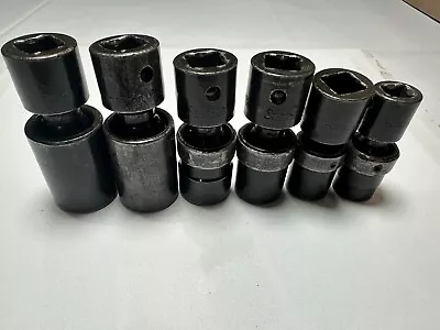 Snap-On SAE 6pt (1/2” & 3/8” Drive) Swivel Flex Impact Socket Set Of 6 🇺🇸 Read • $59.99