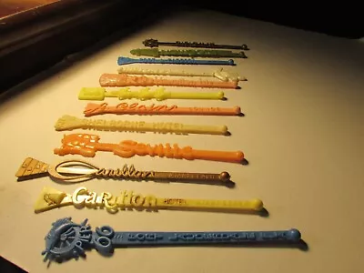 Vintage Swizzle Stick Lot Hawaiian Isle-Hotel Seville-Newport- etc.-set Of (12) • $11.89