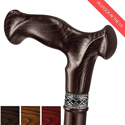 $88.50 • Buy Wooden Walking Cane Stick For Men Women Handmade Stylish Canes Vesper Oak Wood