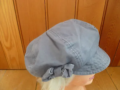 Monsoon Accessorize Grey Bow Vintage Look Baker Boy Peaked Hat Cap 57cm New • £9.99