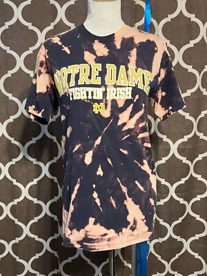 $14.25 • Buy Vintage Notre Dame Fighting Irish T-shirt Tie Dye Adult Size Small