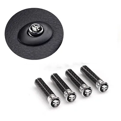 4Pcs/Set  Auto Car Interior Door Lock Pins Knob Covers Cap Black Carbon Fiber • $24.39
