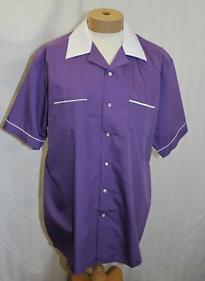 Mens 1950s Casual Short Sleeve Shirt 50s RnR R&R Rockin Mans 50s Bowling Shirt  • £38