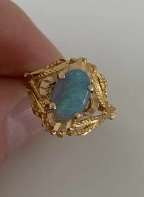£140 • Buy 18ct Gold Opal Large Vintage Ring, 18k 750
