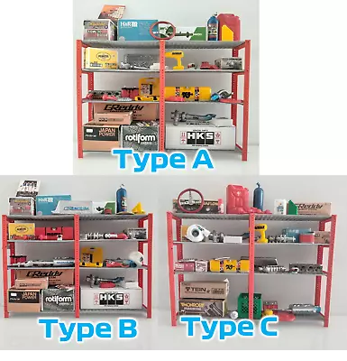 Shelf With Auto Parts And Boxes 1/18 Scale Diorama Garage Accessory • $37.50
