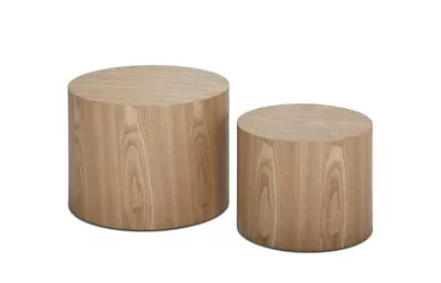 MDF Side/Coffee/End Table Set Of 2 Oak Veneer For Living Room Office • $268.82