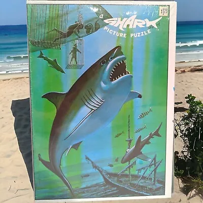 Vintage Great White Shark Picture Puzzle Warren Paper 500 Pieces NIB • $29.99