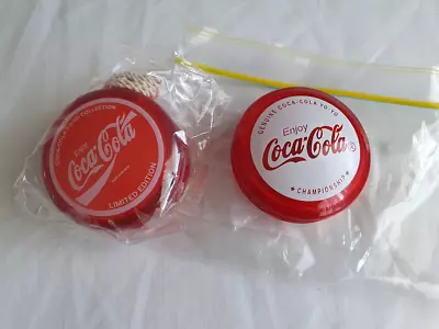 2 COKE Yo Yos Coca Cola Yoyo Yo Yo  Coca Cola Yoyo Collectors Still Sealed YoYo • $55