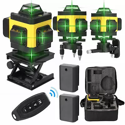 4D 16 Lines Green Laser Level Self Leveling 360° Cross Line Measure Tool O4V6 • $48.44