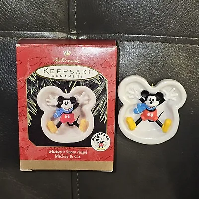Vintage Hallmark Keepsake Ornament MICKEYS SNOW ANGEL 1997 Mickey And Co. EUC • $17.99