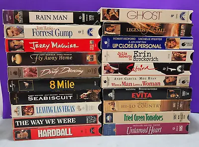 Lot Of 20 Drama VHS Tapes Rain Man Forrest Gump Ghost 8 Mile Dirty Dancing (b) • $18.99