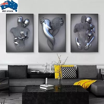 3D Figures Couples Abstract Wall Art Poster Canvas Painting Pictures Home Decor • $12.51