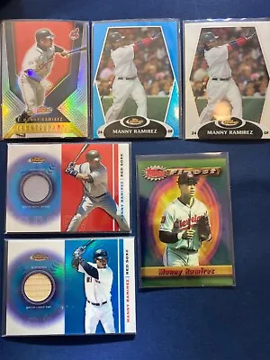 Manny Ramirez 6 Card Topps Finest Lot( 3 Refractors Bat Jersey) Mint-Gem Mint • $15