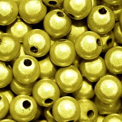 Miracle Bead Lemon Yellow Color Iridescent 4mm 6mm 8mm Round Jewelry Craft Beads • $7.99