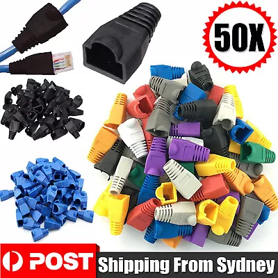 50PCS RJ45 Boot Cover Connector Modular Plug Network Lan Cable Cap Ethernet New  • $6.94