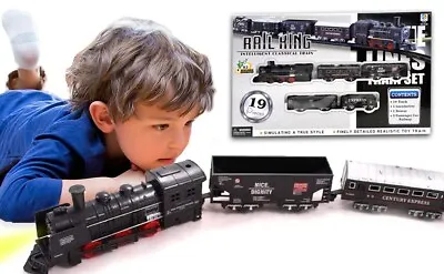 Classic Train Track Set For Kids Durable & Safe Exciting With Lights & Sound Toy • £13.99