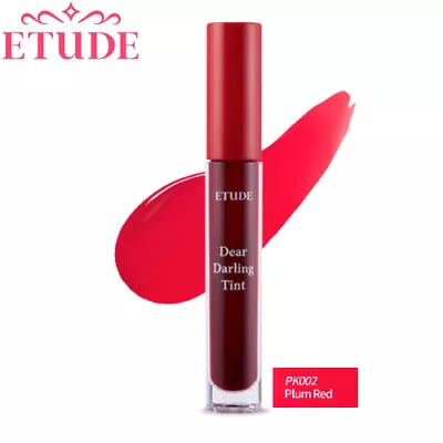 ETUDE HOUSE Dear Darling Water Gel Tint #PK002 Plum Red Lip Stain Vivid Lip Tint • $13.84