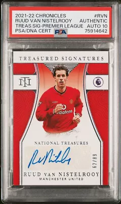 2021-22 National Treasures Chronicles Ruud Van Nistelrooy /89 Auto PSA 10 • $390