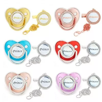 Shower Silicone Bling Baby Dummy Baby Gift Infant Pacifier   Nipple Rhinestone • $7.54