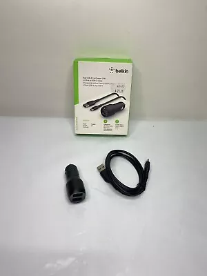 Belkin Car Charger Dual USB A 24W + USB A To USB C Cable #202 • $19.99