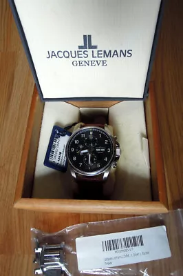 Jacques Lemans Date Day Chronograph Valjoux ETA 7750 Mechanical Automatic Box • $675