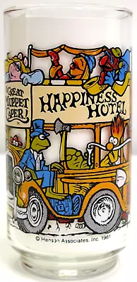 1981 McDonald's Promo Glasses Muppets Great Muppet Caper Happiness Hotel Kermit • $18.75