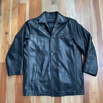 Pelle Studio Jacket Mens Wilsons Leather Thinsulate Removable Liner Sz L Black • $34.99