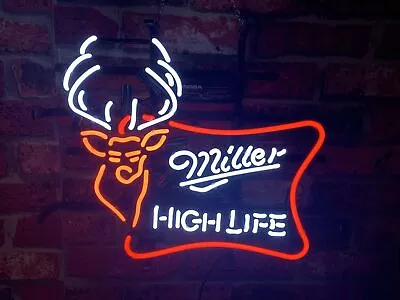 Neon Light Sign Lamp For Miller Lite Beer 17 X14  Miller High Life Deer • $120.98