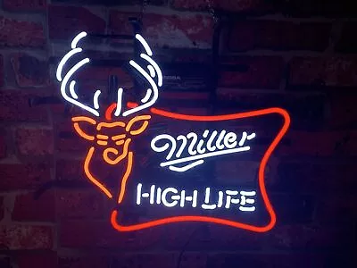 Neon Light Sign Lamp For Miller Lite Beer 20 X16  Miller High Life Deer Night • $130.98