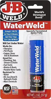 JB Weld Jb8277 Waterweld Under Water Adhesives Off White 2 Oz 1 Pack • £10.09