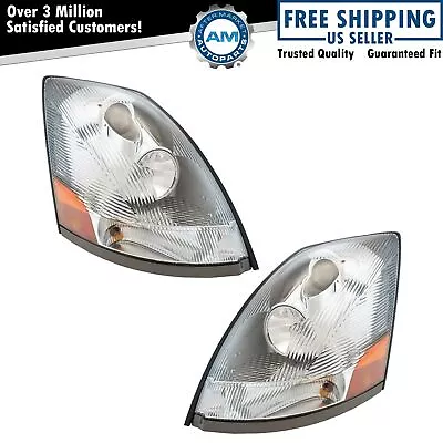 Halogen Headlights Headlamps Pair Set For 04-18 Volvo VN VNL VNM Truck • $290.08