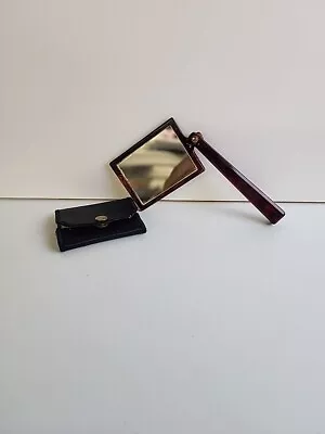 Vintage Bakelite VanityInspection Mirror W/ Cover Double Sided. • $15.77