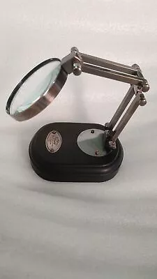 Antique Brass Magnifying Glass Vintage Nautical Table Magnifier Office Decor • $59.15