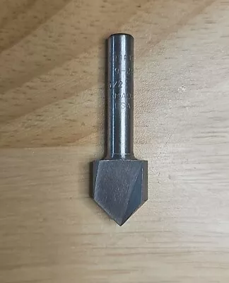 New-old-stock Craftsman Sears High-Speed Steel 1/2  V Groove Router Bit 9-2557 • $5.50