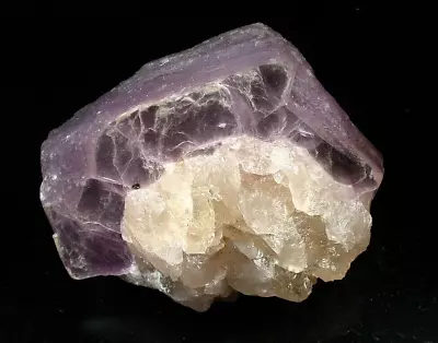 Minerals : Lilac Lepidolite Crystal With Some Quartz From Taquaral In Brazil • $2.25