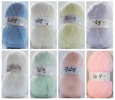 Baby Wool Babycare 4 Ply Quality Acrylic Knitting Yarn 100g Balls • £1.98