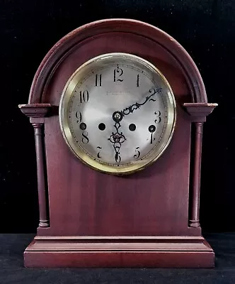 Bailey Banks & Biddle Mantle Wood Clock Case Key Wind Franz Hermle Movement • $49.99
