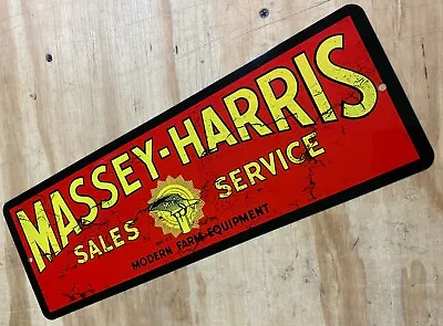 Massey Harris Tractor Aluminum Metal Sign 6x18 • $27.99