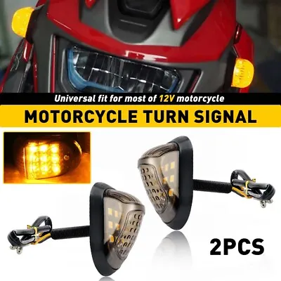 LED Turn Signal Indicator Amber Light Blinker Mount Flush Motorcycle Universal • $11.99