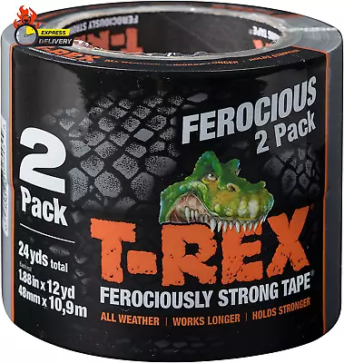 T Rex Tape Ferociously Strong Waterproof Graphite Grey Duct Tape 48mm X 10.9m A • £29.39