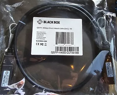 Black Box QSFP+ 40G DIRECT ATTACH CABLE 1M Item #: QSFP-H40G-CU1M-BB • $19.99