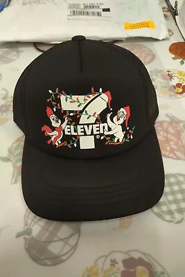 New 7-eleven Limited Holiday Edition Christmas Trucker Mesh Ball Cap Hat Black • $19.95