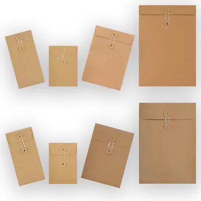 Manilla String & Washer C4 C5 C6 DL SIze Document Storage Bottom&Tie Envelopes • £7.19